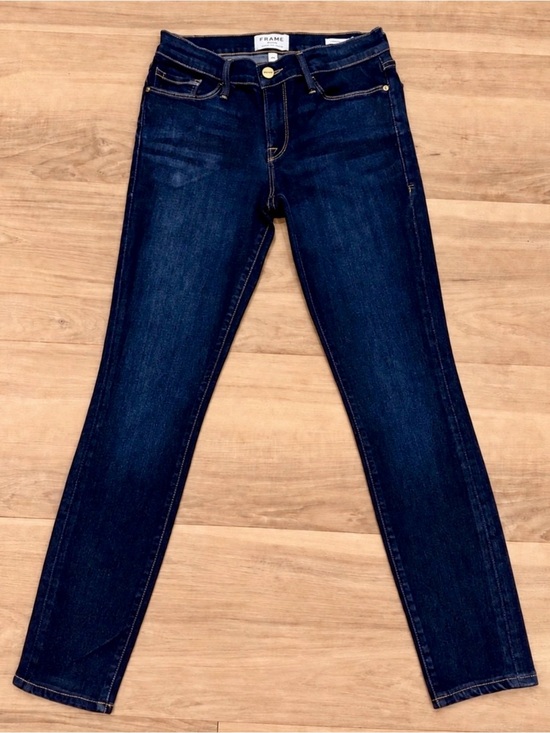 Frame Denim Denim - FRAME Le Skinny de Jeanne “Dame” Dark Indigo Wash Skinny Jeans Size 28x27 LNWT